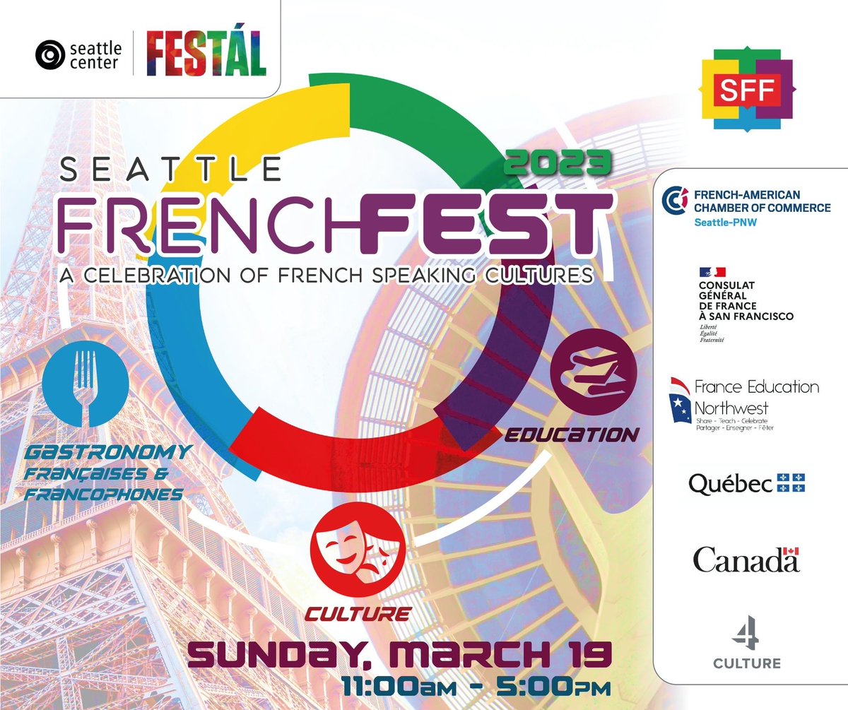 PaysProvencal's tweet photo. Save the date March 19th: join @PaysProvencal  for the Seattle’s French Fest 2023, to celebrate the French-speaking cultures at the Seattle Center. 
 #frenchfest  #frenchlanguage  #seattlecenter #seattleevents  #seattlefoodie  #frenchproducts #provenceinusa https://t.co/7e47Fs3Pw2