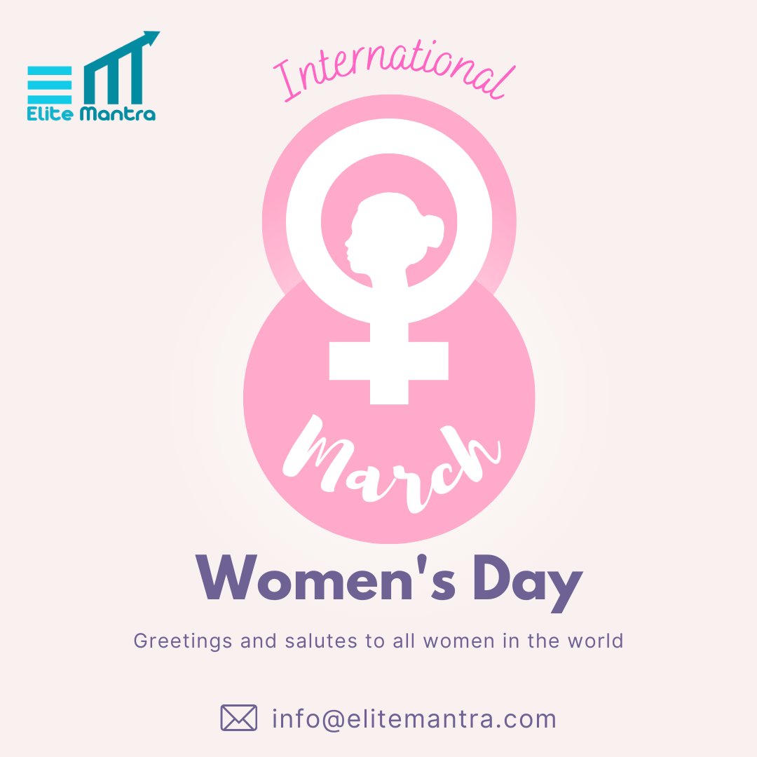 EliteMantra's tweet photo. Happy Women's Day to all fabulous Women out there.

Take charge of your QUEENDOM!!!

#womenday #happywomensday #internationalwomensday #women #womenempowerment #womensupportingwomen #feminist #8march #equality #queendom #elitemantra #teamelitemantra https://t.co/BNSLbm9UYv