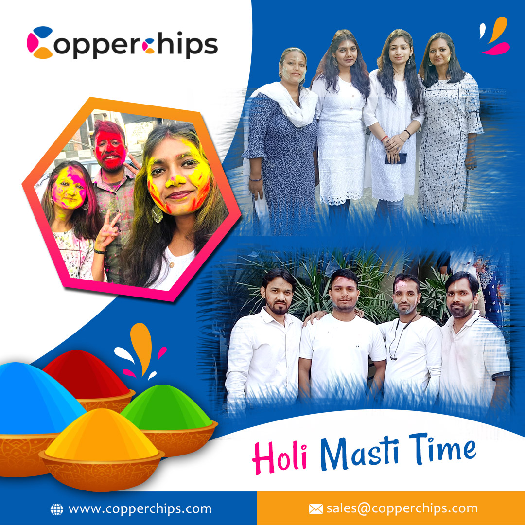 Happy Holi 2023 at office copperchips