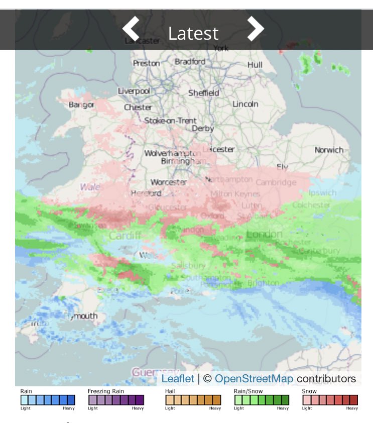 Lauratobin1's tweet photo. It’s a fine line between
🔴=#snow
🟢=sleet
🔵=rain

Milder air in the south with rain, bumping into colder air has turned to snow on the leading edge giving a covering &amp; starting to accumulate &amp; sleet between. https://t.co/6aPHR0tNN5