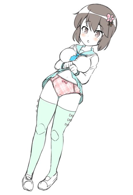 この人またぱんつ見せてくれる女のコ描いてる… 