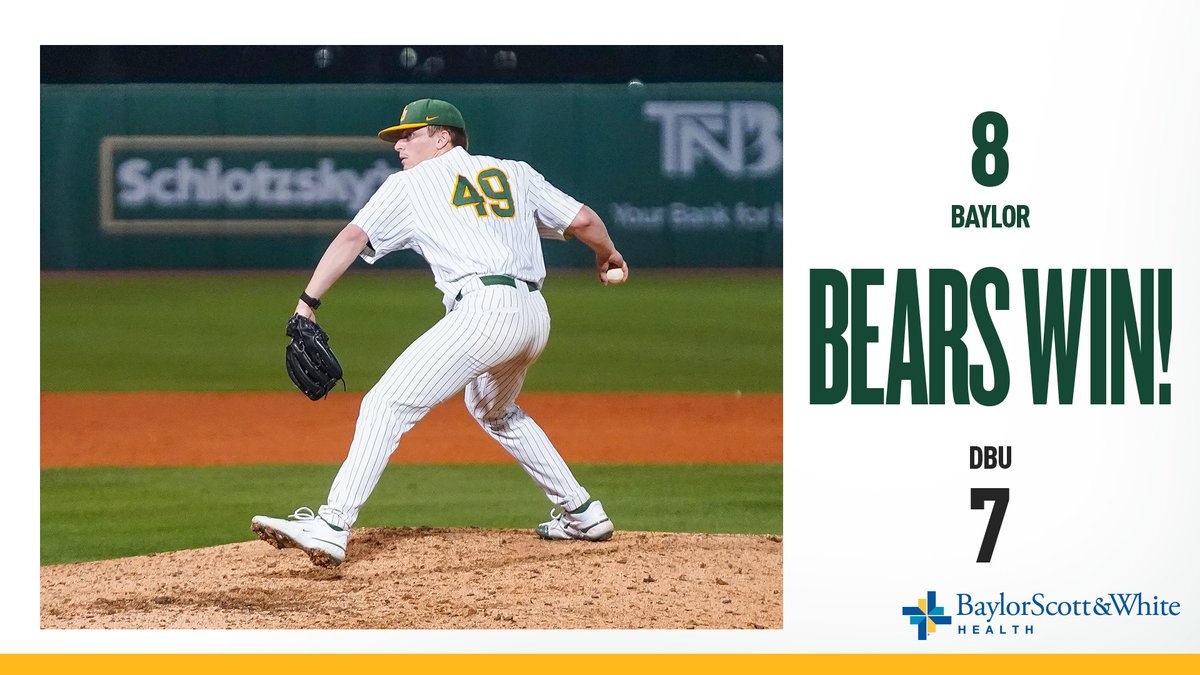 WHAT A WIN!!!!!

Bears win it in 12 innings over DBU!

#SicEm 🐻⚾️ | #Together