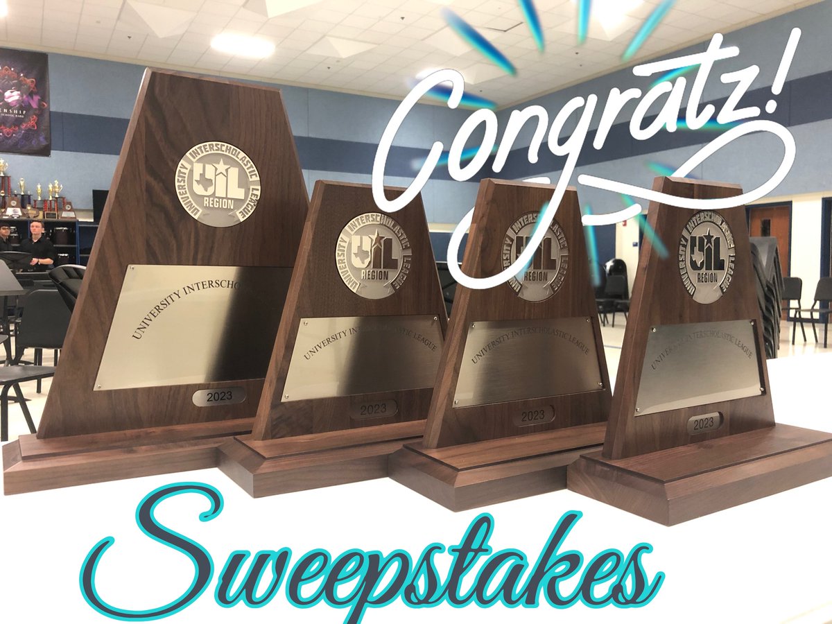 It’s a 2023 SWEEP!!  Frenship brings home FOUR UIL Sweepstakes awards today!  We are incredibly proud of our students &amp; directors who performed amazingly well and received the Superior ratings today at Buddy Holly Hall.  #FrenshipBand #UILMusic