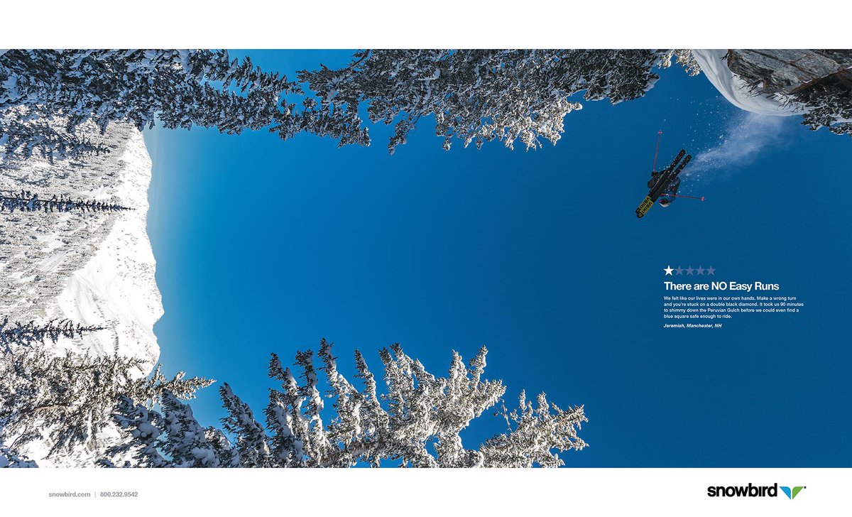 teddyferrin's tweet image. Was reminded tonight of the greatest ad campaign in the history of the world by my favorite place @Snowbird