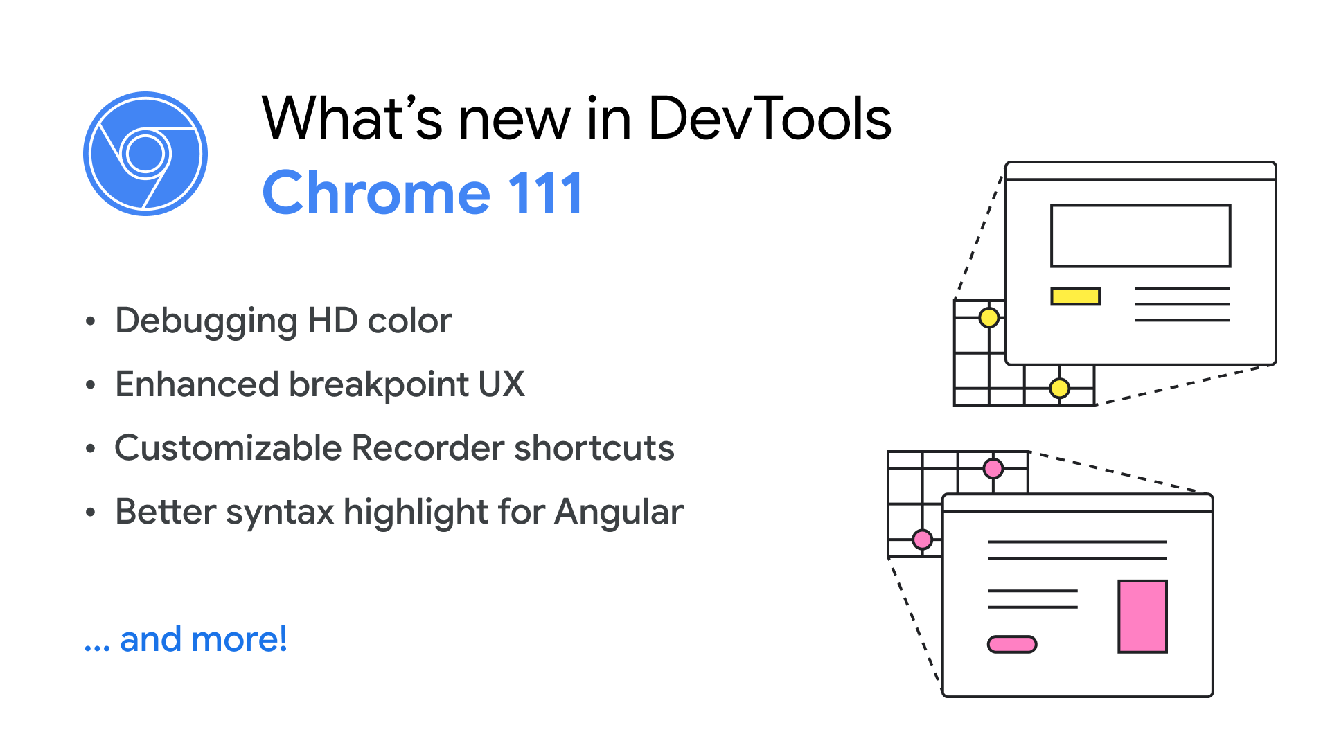 Chrome DevTools on X: "Chrome 111 is here and it comes packed with exciting new features for DevTools! 🌈 Debugging HD Color 📍 Enhanced debugging UX 🅰️ Better syntax highlight for Angular Chrome DevTools on X: "Chrome 111 is here and it comes packed with exciting new features for DevTools! 🌈 Debugging HD Color 📍 Enhanced debugging UX 🅰️ Better syntax highlight for Angular