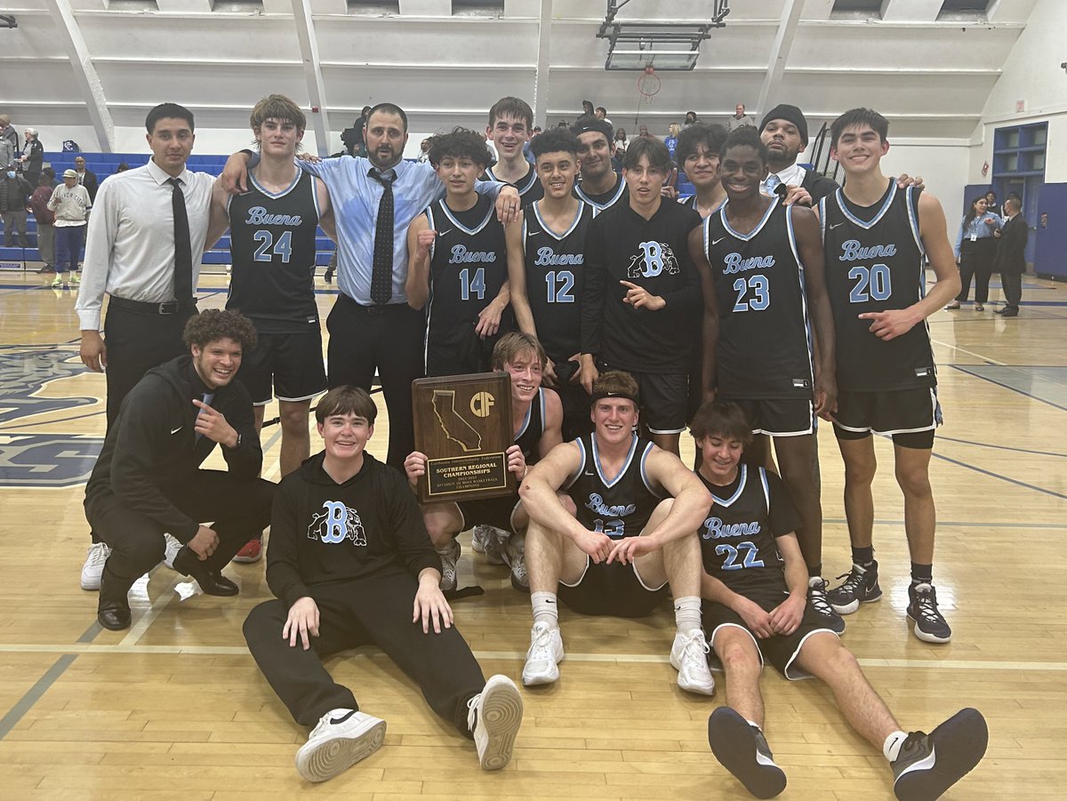 The 2023 <a href="/CIFState/">CIF State</a> Division III Southern California regional champions <a href="/BuenaAthletics/">Buena H.S. Athletics</a>