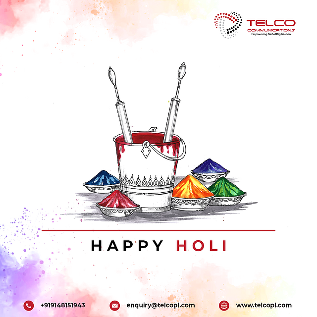 telco_pl's tweet photo. May God bless you with joy and prosperity on this auspicious day. Wishing you and your loved ones a very colourful Holi.

#Telcocommunications #holi2023 #holicelebration #holiwishes https://t.co/q3cxBss8PS