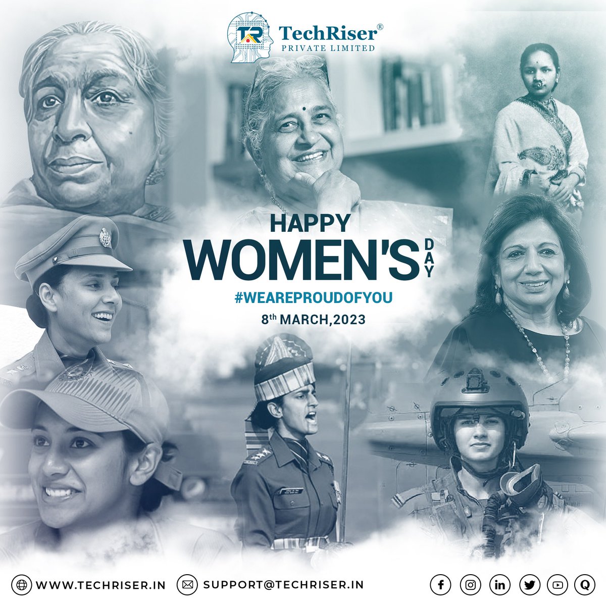 We are proud of you ! Thank You for Inspiring us everyday in every aspects of life. Happy Women's Day to Everyone.

#IWD2023 #InternationalWomensDay #narishakti #WomensDay #SheInspiresMe #WomenEmpowerment #GirlPower #WomenInLeadership #techriserpvtltd
