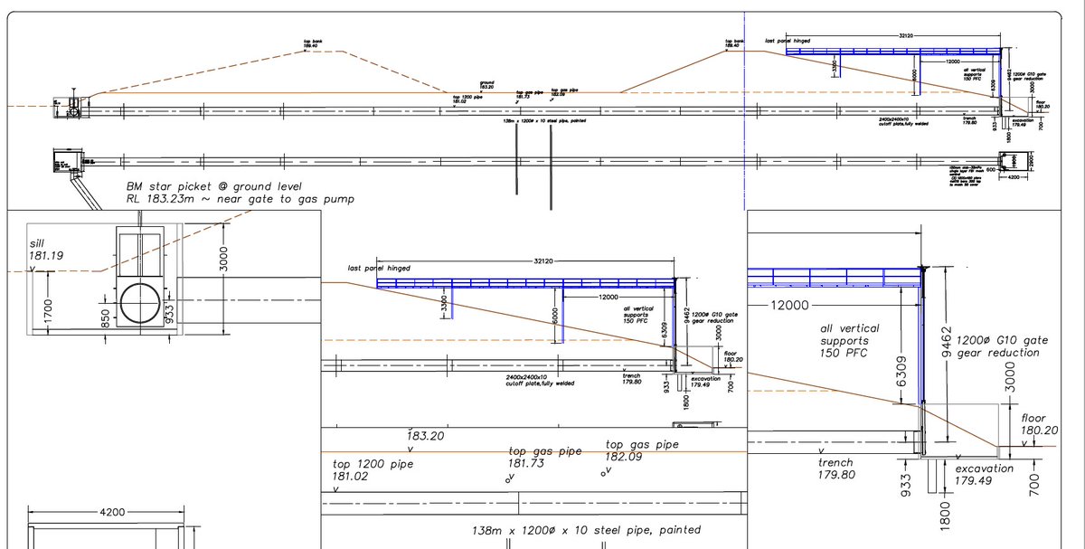 Just some 1200mm pipe being slung under existing gas lines this week! Looks like it all went to plan!