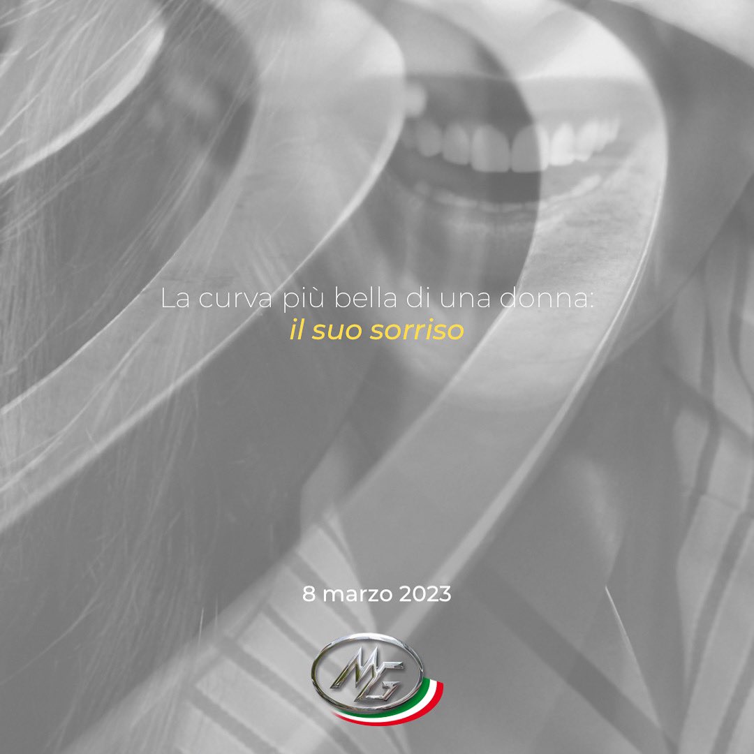 MG_srl's tweet photo. A woman's most beautiful curve: her smile. 

Buona Festa della donna da MG 🌼🌾 https://t.co/7564QkaHGp