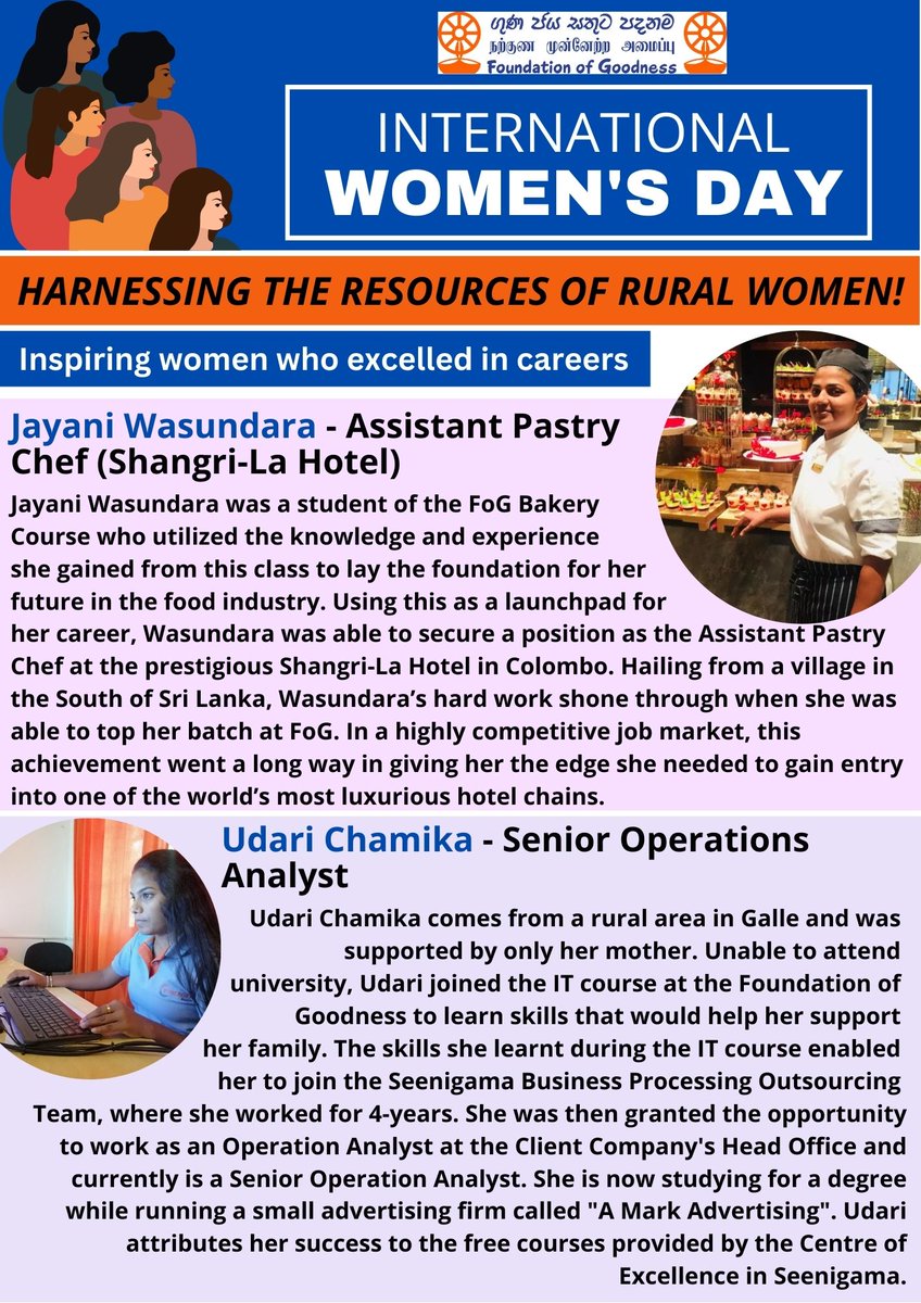 Foundation of Goodness (@fogoodness) on Twitter photo Harnessing the resources of Rural Women!
We're dedicated to empowering rural women by providing them with the tools, resources, and support they need to succeed in their personal and professional lives.
#SriLanka #FoGoodness #WomensDay2023 #womenempowerment #WomenPower Harnessing the resources of Rural Women!
We're dedicated to empowering rural women by providing them with the tools, resources, and support they need to succeed in their personal and professional lives.
#SriLanka #FoGoodness #WomensDay2023 #womenempowerment #WomenPower