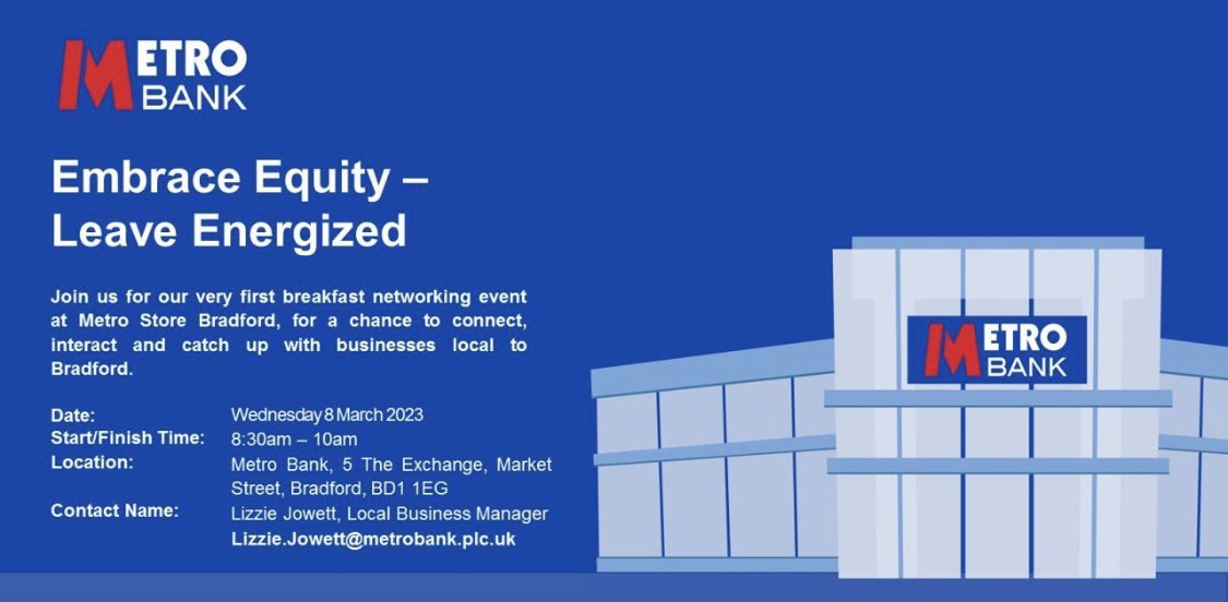 Looking forward to attending @NW_francesh <a href="/Naylorwintersg/">Azets UK (Previously Naylor Wintersgill)</a> Thanks to <a href="/Metro_Bank/">Metro Bank</a> in Bradford
