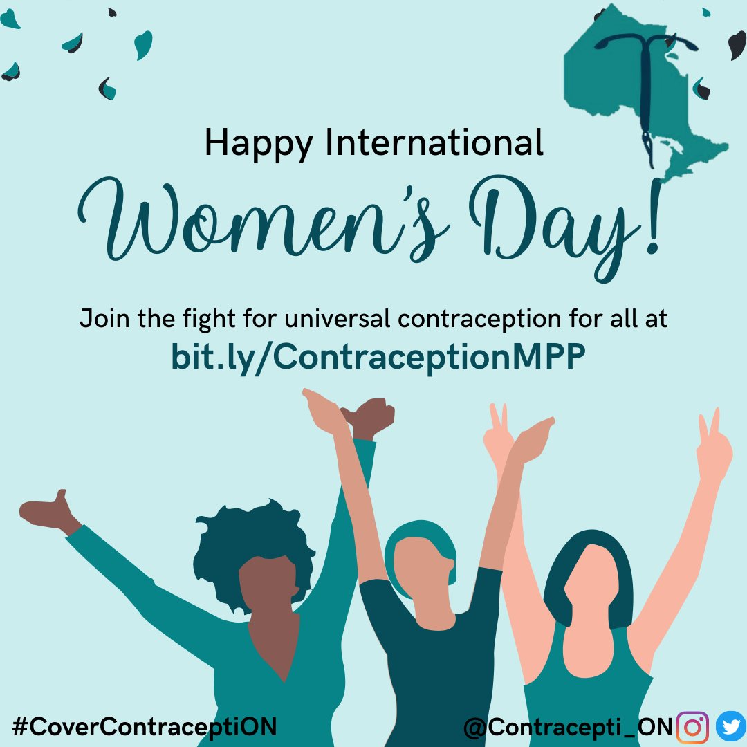 Contracepti_ON's tweet photo. Happy International Women's Day! ♀️ Reproductive choice is a human right ALL people deserve and is crucial to advancing bodily autonomy

Celebrate #IWD2023 by demanding that the Ontario government @ONThealth make universal, free #contraception a reality!

https://t.co/loHoy3nC2y https://t.co/tp5OiTMGF3