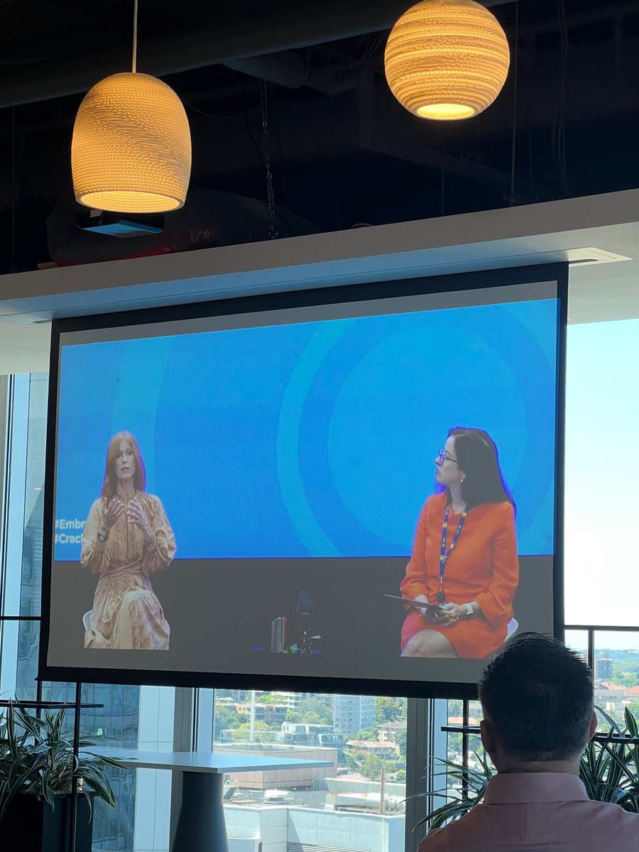 NBN_Australia's tweet photo. Today for #IWD2023, we invited @catrionawallace
 to share her story on how she embodies #CrackingTheCode in her extensive work on AI, machine learning and technology. Pictured below are our in-person IWD events across our Sydney and Gold Coast offices. #Teamnbn #GenderEquality https://t.co/ncm8tDGTfS