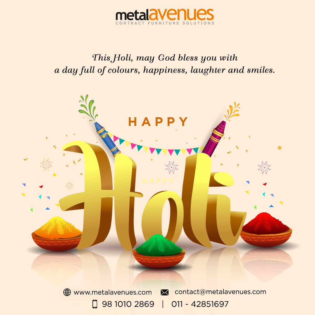 May this Holi bring you loads of joy and positivity.

Metal Avenues wish you a very Happy Holi!

#metalavenues #happyholi2023 #holi2023 #happyholi #furnituredesigns #furnituremakeover
