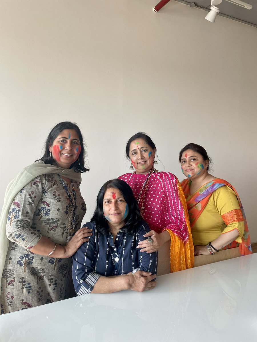 Holi is fun doing crazy stuff & celebrating with colleagues… Cheers to all of us and Happy Holi to all. #HappyHoli2023 #ColorfulHoli #kanji #gujiya