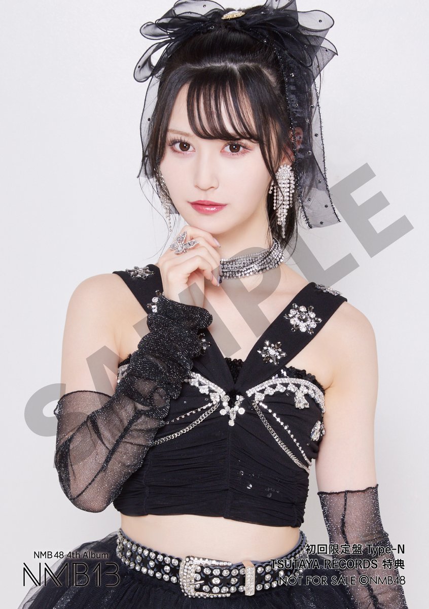 フラワーB ブルーグレイ NMB48 ソロポスター NMB13 上西怜 直筆サイン