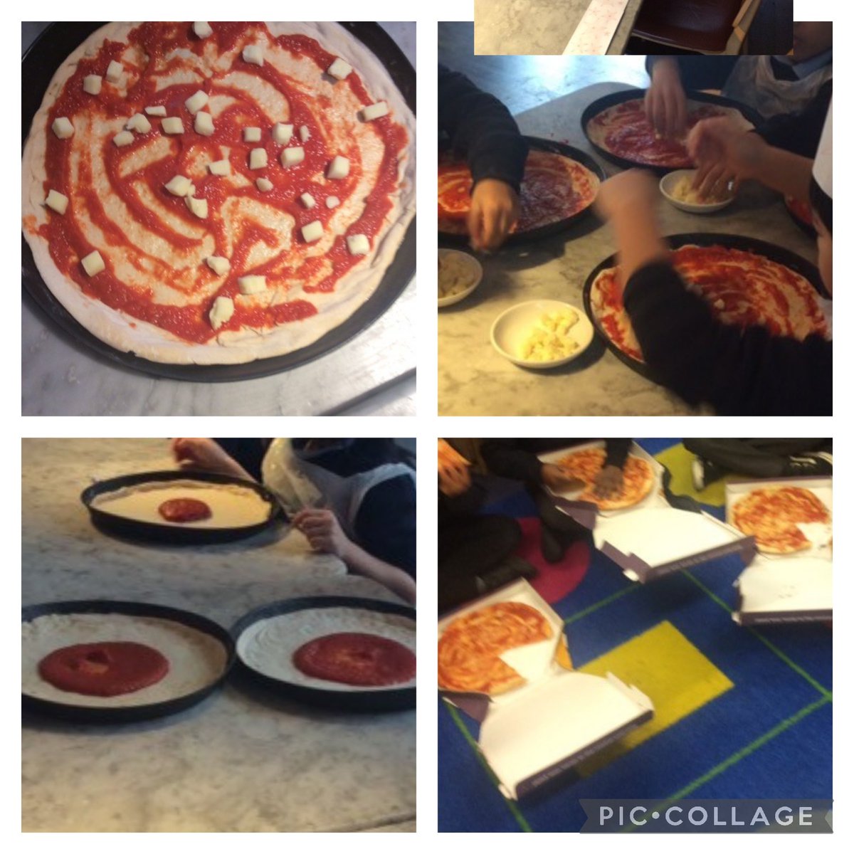 Yesterday, Heathrow Class had their turn at making pizza at Pizza Express!