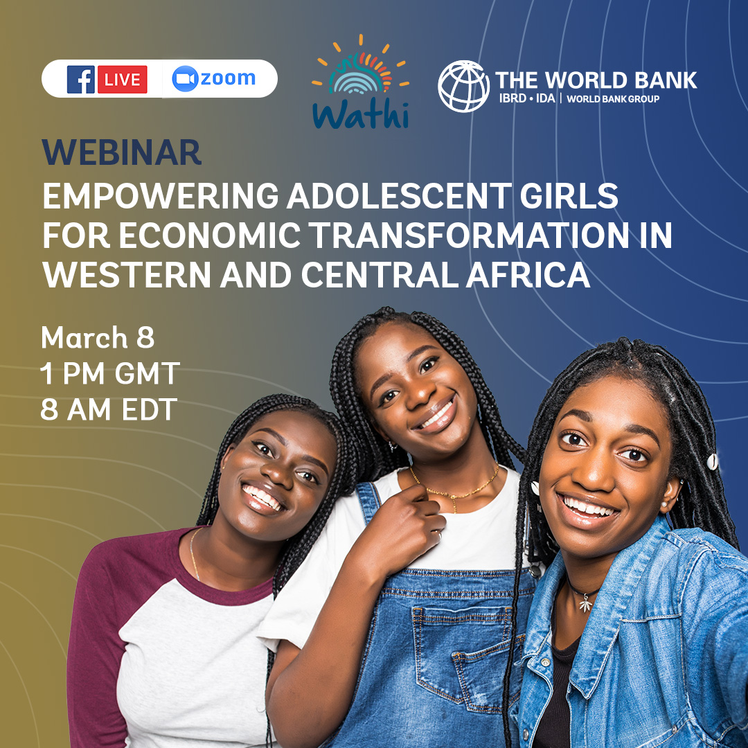 ⚠️ EVENT TODAY ⚠️

Join @PaulineKTallen Abdoulaye Bio Tchané,  @ousmane_diagana @arielleKitio @YabiGilles & @NBathily for a LIVE discussion on empowering adolescent girls in Western and Central Africa. 

Don't miss it! 👉🏿 wrld.bg/PFr650Nanry #AfricaACTs to #AccelerateEquality
