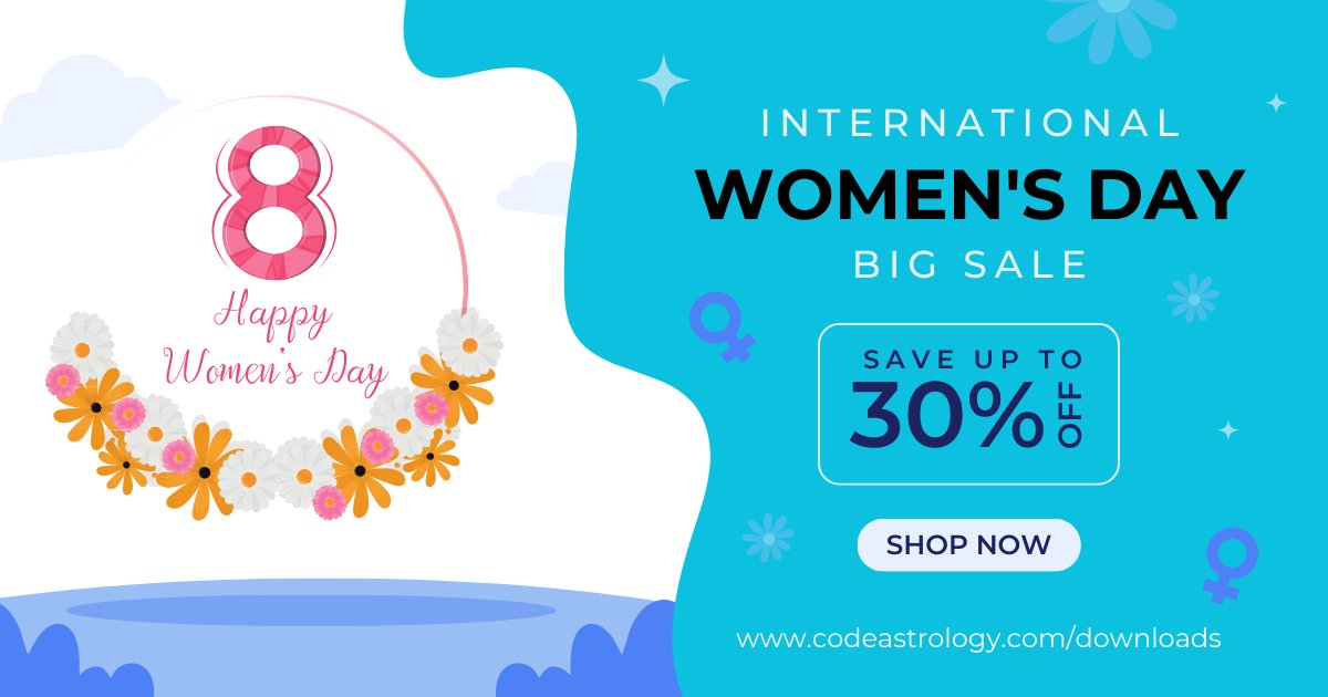 coderSaiful's tweet image. Happy International Women&apos;s Day 2023! o honor this day, we are excited to offer a special promotion of 30% off on all our products.

🌲 Coupon Code: WOMENSDAY
🌲 Get Product: codeastrology.com/downloads/

#internationalday #womensday #women #WordPress #WooCommerce #codeastrology