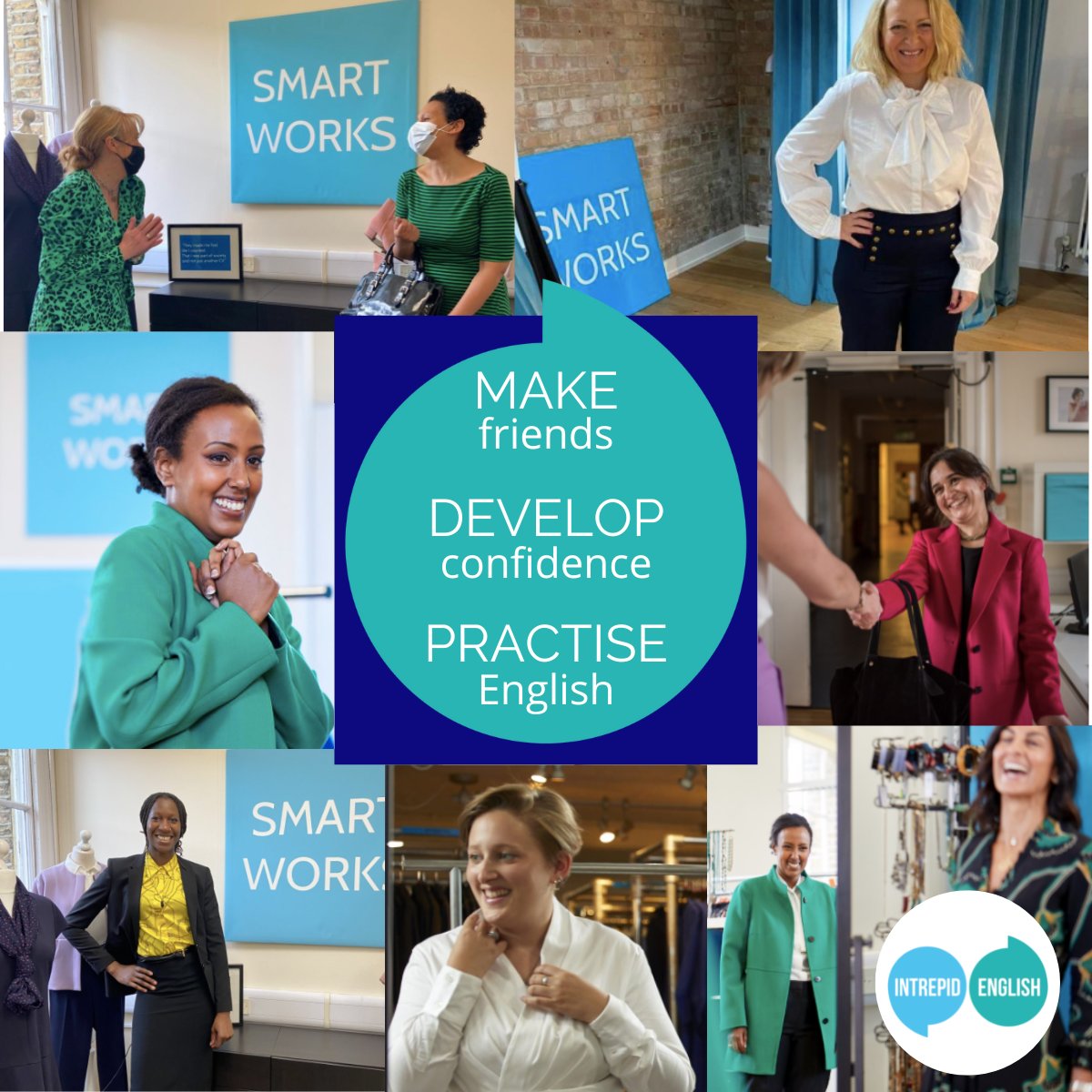 Intrepidenglish's tweet image. We donate a percentage of each IE membership through #workforgood to 1 of 3 charities, one of which is Smart Works! When you purchase a membership, you're empowering women to build their confidence and progress in their careers! 
#internationalwomensday #empoweringthroughenglish