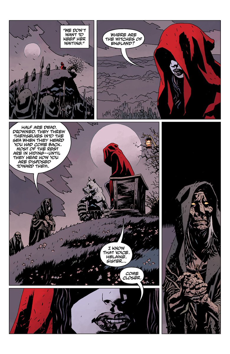 Hellboy Darkness Calls and The Wild Hunt. Duncan Fegredo takes over on art and does an amazing job. Dave Stewart is the glue that holds everything together, as always.