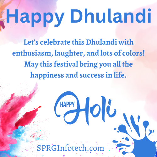 sprginfotech's tweet photo. Let's celebrate this Dhulandi with enthusiasm, laughter, and lots of colors! May this festival bring you all the happiness and success in life.
#HappyHoli https://t.co/AMBACNDniT