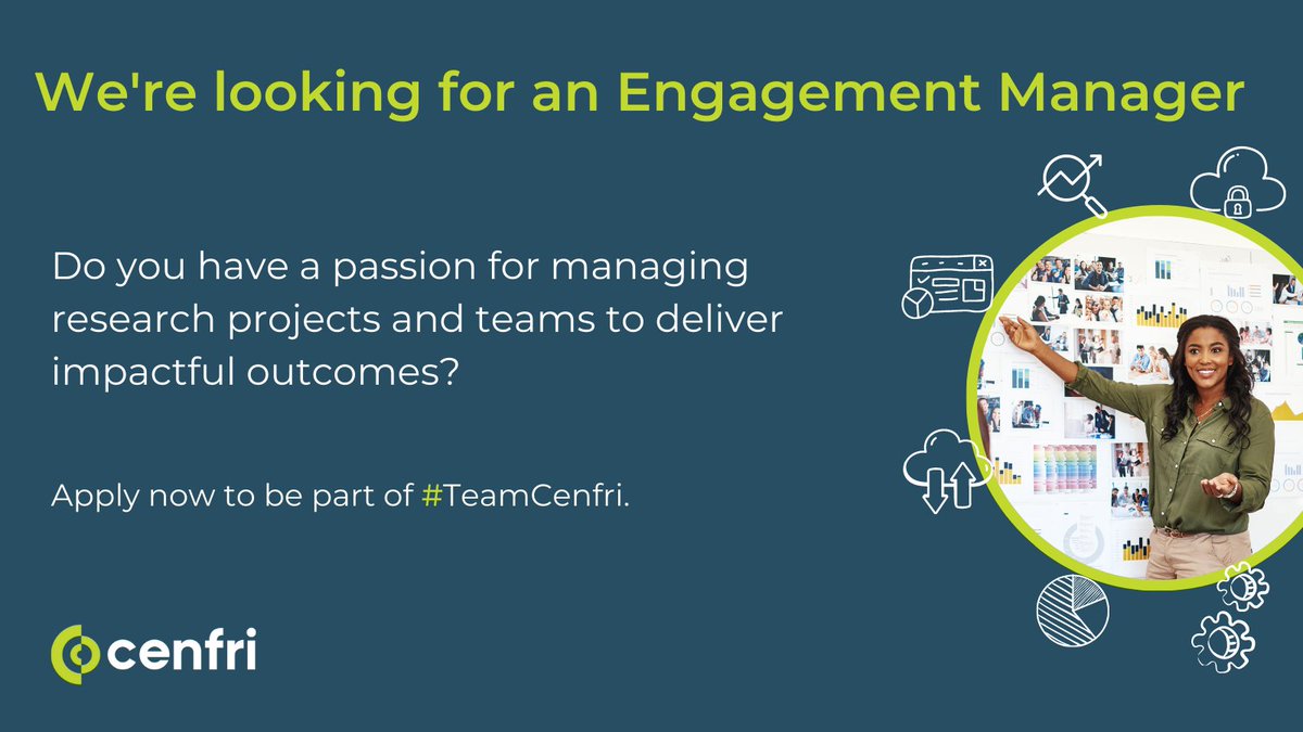 WE'RE #HIRING: Engagement Managers have the opportunity to manage teams to deliver existing financial and digital inclusion projects and develop new areas of work and opportunities. Does this interest you? Find out more or apply here cenfri.org/careers/engage… before 30 March 2023.
