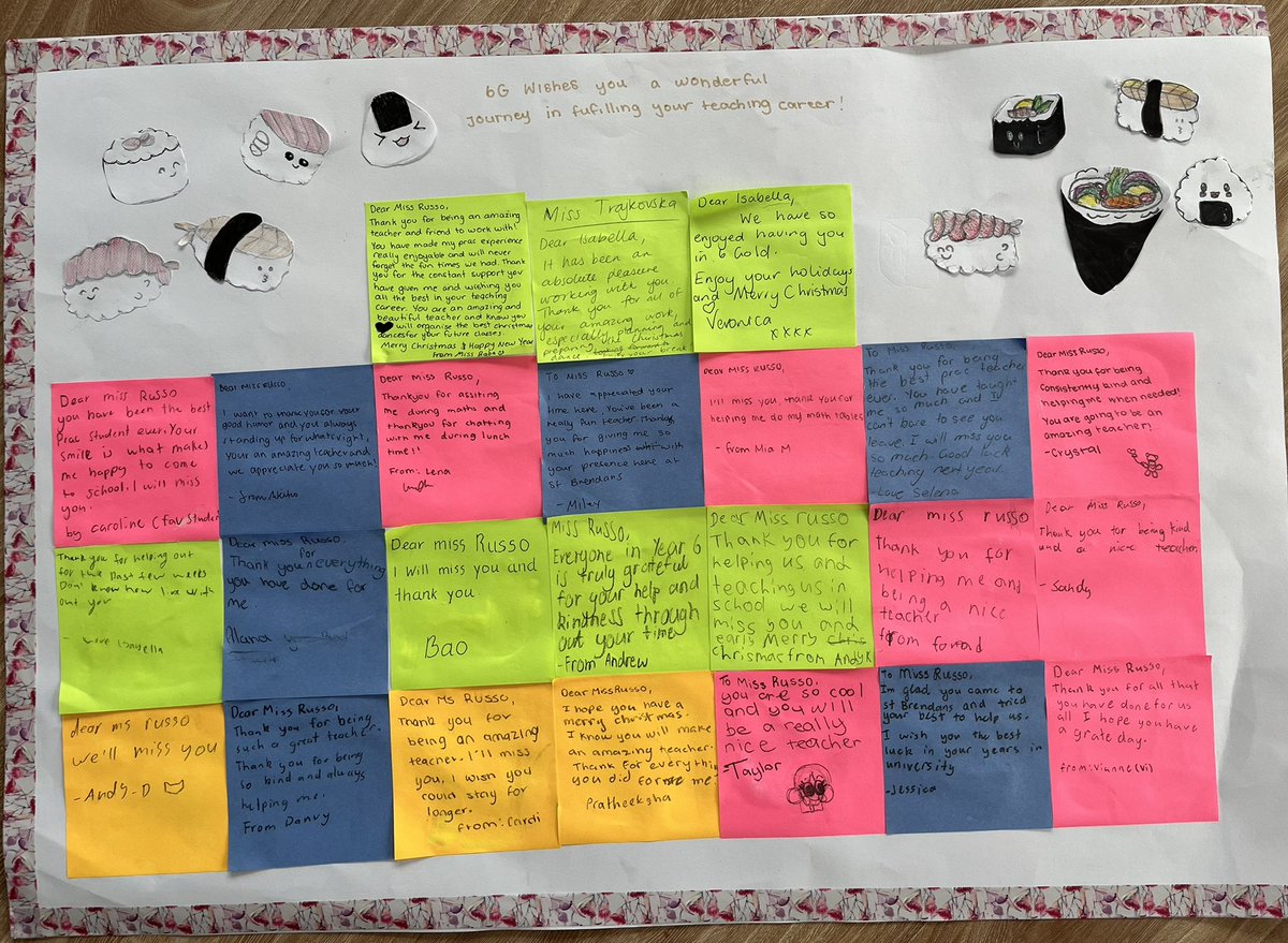 Isabellarose_8's tweet photo. Despite my initial reservations, I am forever grateful for being granted the opportunity to work with Year 6! This beautiful group truly allowed me to develop as an educator! Sometimes, the challenges we are most reluctant to accept, are the ones that have the greatest impact 💫 https://t.co/567xgBIW0k