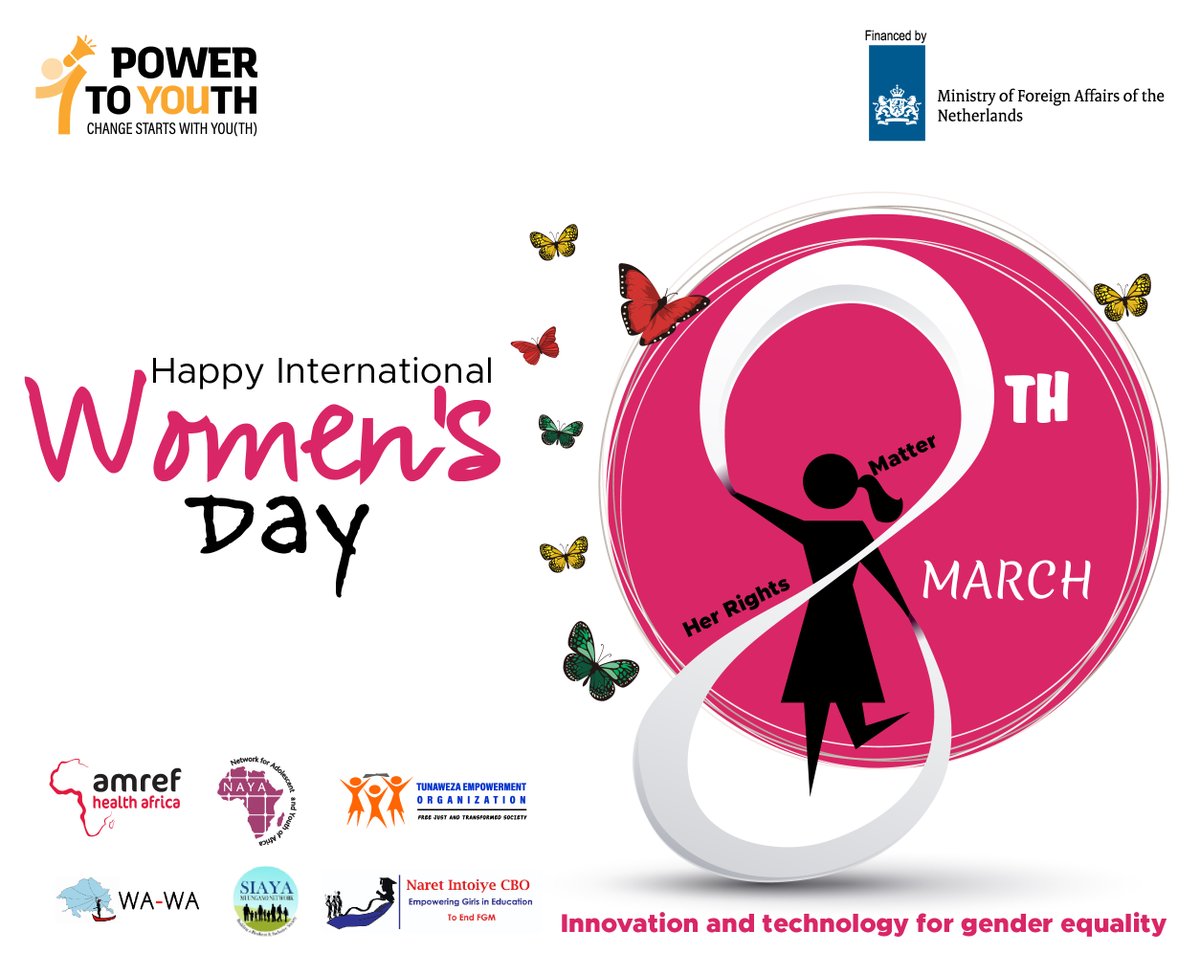 Happy #InternationalWomensDay!
Our vibe today, tomorrow &amp; everyday!
✔️Empowerment of adolescent girls &amp; young women to access education &amp; technology 
✔️Society free from harmful practices (FGM &amp; Child Marriages), GBV including online violence &amp; teenage pregnancies.
#Power2YouthKE