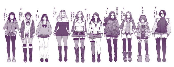 色んなタイプを試行錯誤してみたのでよろしくです。各ショップさんの購入特典はまた後日告知します。(キャラ表は企画段階のもの) 