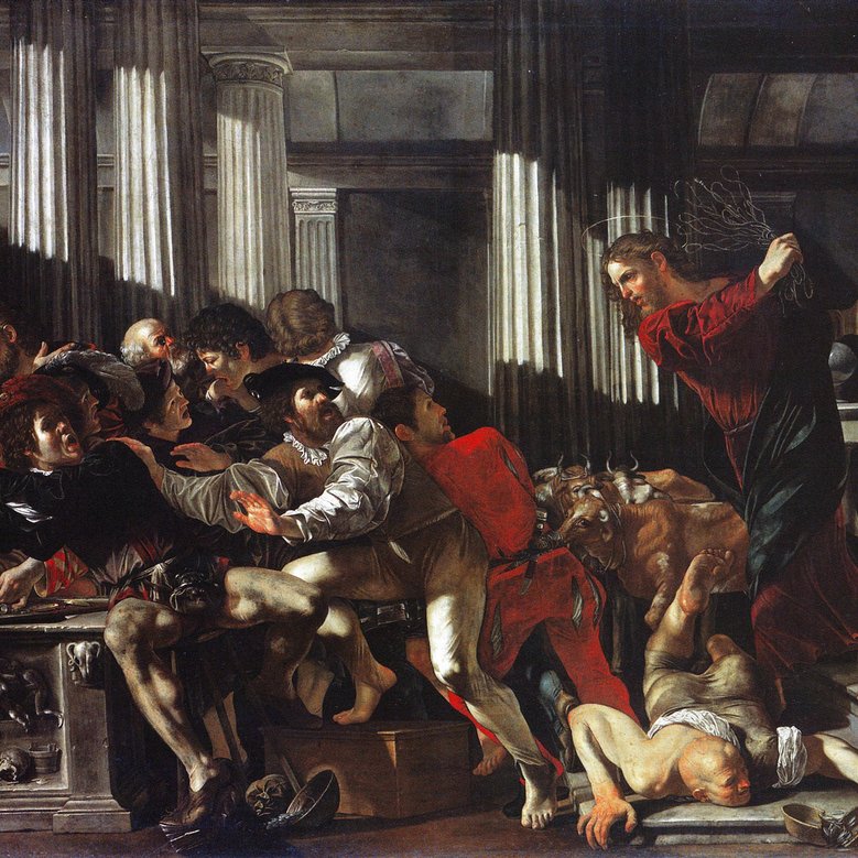 La cacciata dei mercanti dal tempio, da Berlino a #Bergamo per la grande mostra su #CeccodelCaravaggio. Su RaiPlay Sound la prima di due puntate di Stendhal dedicate a #BgBs2023 con intervista a M.Cristina Rodeschini direttrice de #lacarrara.  Al link bit.ly/3Yv0oI9