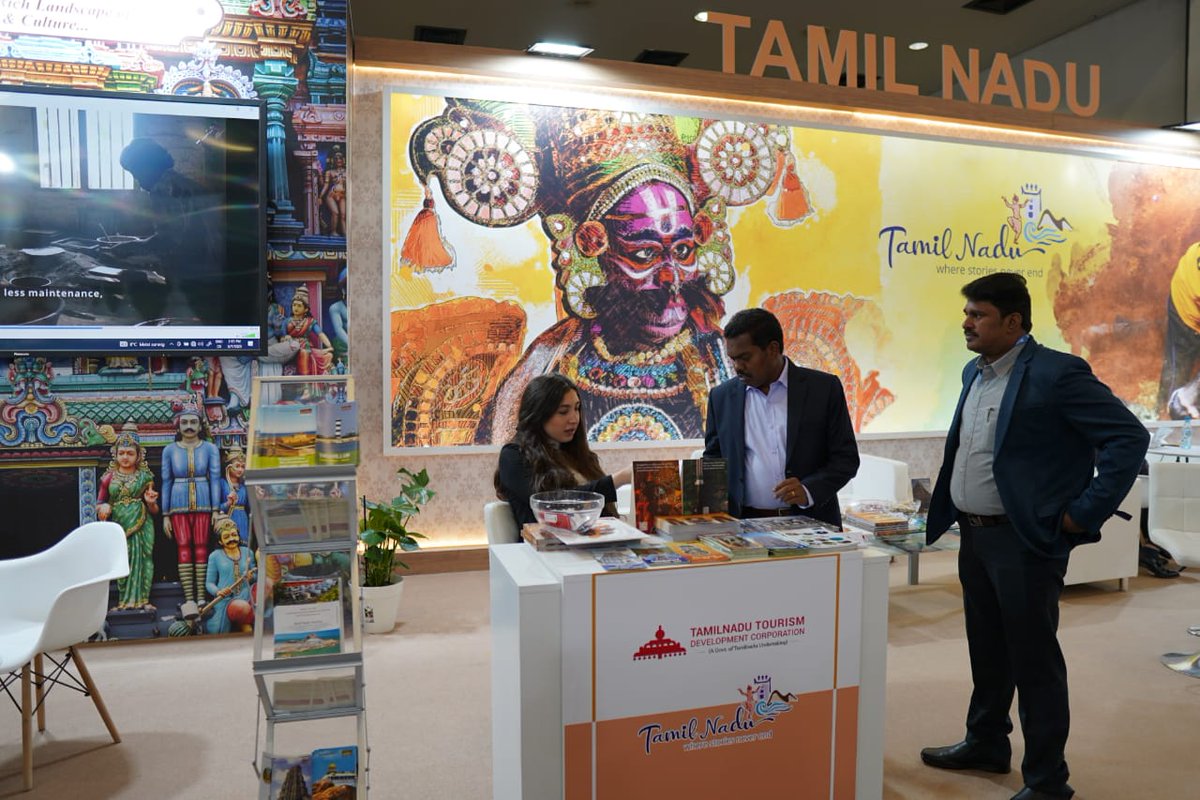 DMKNilgiris's tweet photo. மாண்புமிகு சுற்றுலாத்துறை அமைச்சர் திரு.@Ramachandranmla அவர்கள், ஜெர்மனி நாட்டின் பெர்லின் நகரில் நடைபெறும் சர்வதேச சுற்றுலா சந்தையில் (INTERNATIONAL TOURISM BOURSE-2023) அமைக்கப்பட்டுள்ள தமிழ்நாடு சுற்றுலாத்துறையின் அரங்கினை  திறந்துவைத்து பார்வையிட்டார்.

#DMKNilgiris https://t.co/Ws6yhsB2t4