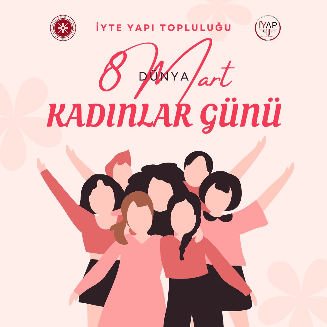 Eli değdiği her şeyi güzelleştiren kadınlarımızın 8 Mart Dünya Kadınlar Günü Kutlu Olsun!
.
#iyte #iyteyapı #yapıtopluluğu #8martdunyakadinlargunu