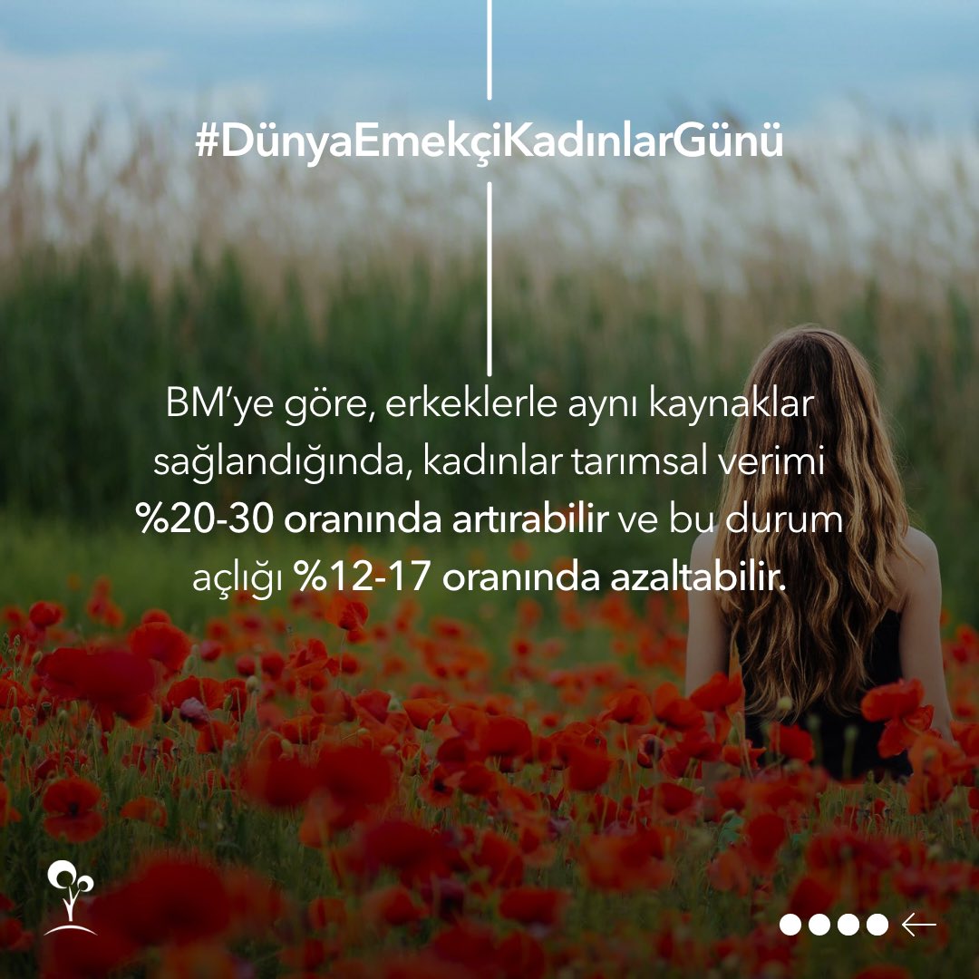 #İklimKrizi sadece sürdürülebilir bir yaşamı benimsemekle ilgili değil, #ToplumsalCinsiyetEşitliği de bu krizle baş edebilmenin önemli bir parçası. Dünyanın pek çok yerinde, milyonlarca kadın iklim krizine karşı mücadele ediyor. İyi ki! 🌍💚

#DünyaEmekçiKadınlarGünü kutlu olsun.
