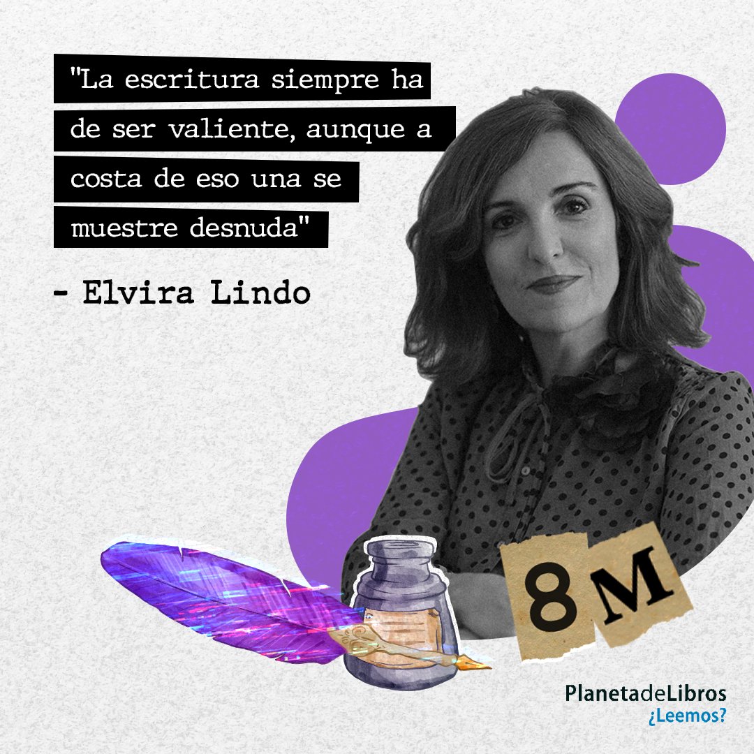 Por la valentía de autoras que nos hacen sentir infinitas.💜

@ElviraLindo <a href="/Seix_Barral/">Seix Barral</a> #Leemos #8MLeemos #DíadelaMujer