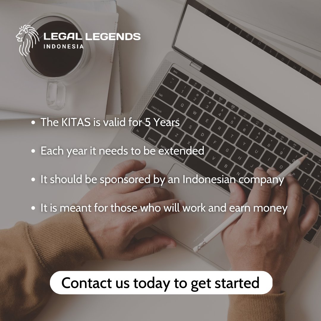 LegalLegendsID's tweet photo. A Working Kitas is a type of permit that allows foreign nationals to legally work and reside in Indonesia for a period of time. It's an essential requirement for foreigners who wish to work and earn income in the country!

#kitasbali #workinbali #balibusiness #coworkingbali https://t.co/d02rPnAmrA