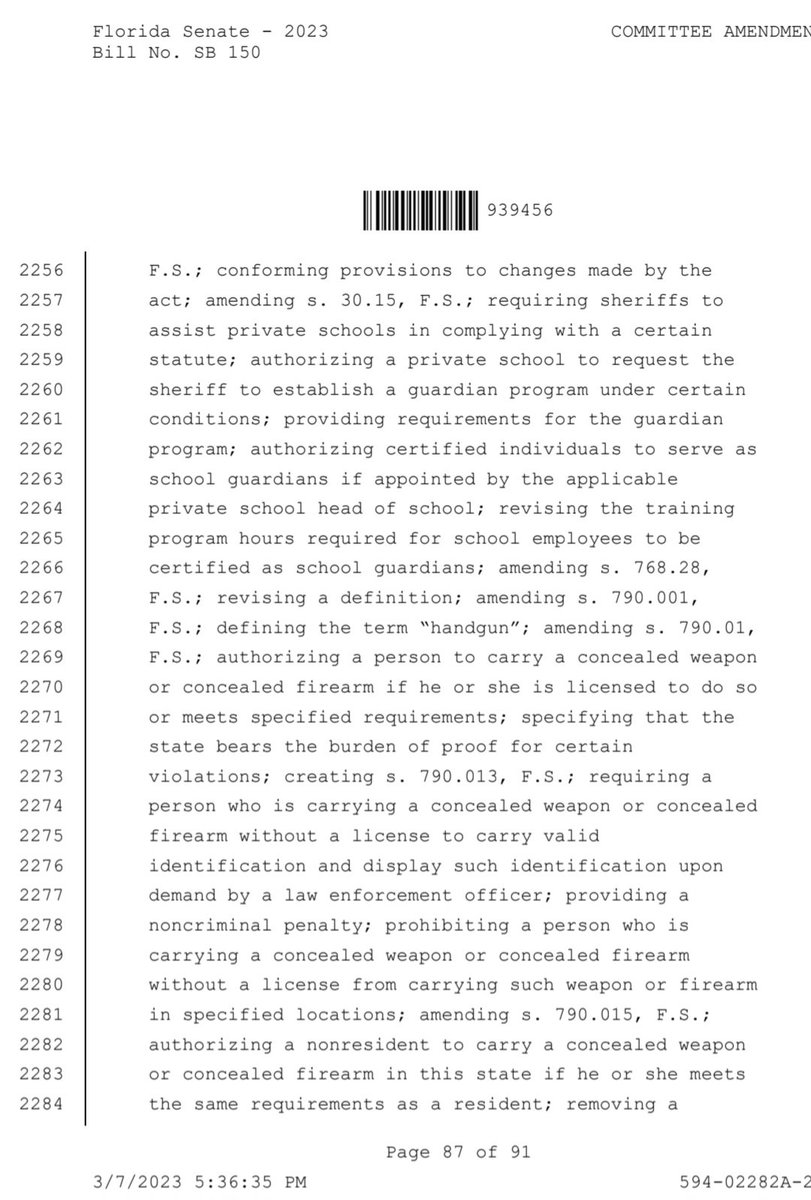 CryptonaireDon's tweet photo. Did Florida just get permitless carry? I need clarification and verification @GovRonDeSantis @RepMattGaetz @_FloridaMan @nbc6 @SunSentinel #floridapermitlesscarry #Florida #Permitless  #FloridaCWP #floridacwp #Constitutional #Carry #FloridaCarry #pistol @elonmusk @DonaldJTrumpJr https://t.co/CHKt99hnyW