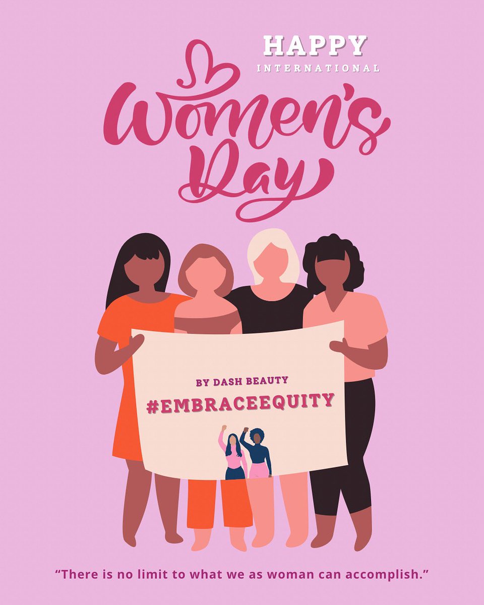ByDashBF's tweet photo. There is absolutely no limit to what we as a woman can accomplish 💪 Happy International Women’s day! Let’s celebrate with 25% off the entire collection 💕

#internationalwomensday #embraceequity #bydashbeauty #letscelebrate #celebratewomentogether #womenwhoempower https://t.co/FWFsJbk7D2