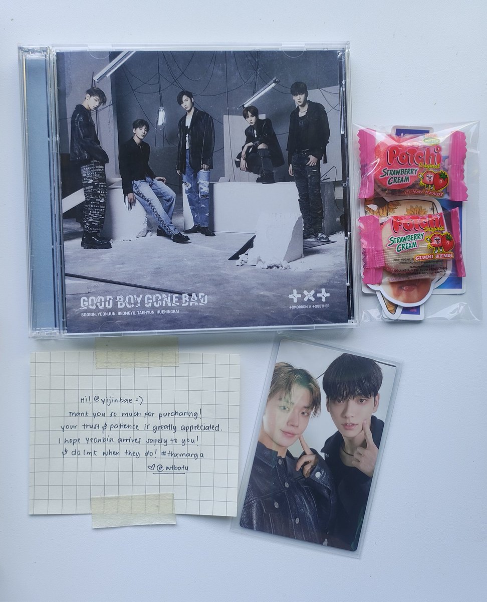 soobin_pages's tweet photo. 〰️ yeonbin gbgb

thank you @wtbatu for bringing home gbgb album &amp; yeonbin pc safely 🫶 10/10 for smooth &amp; fast transaction til our next po! ♡ ^^ #thxmarga https://t.co/Sca4Tabq7K