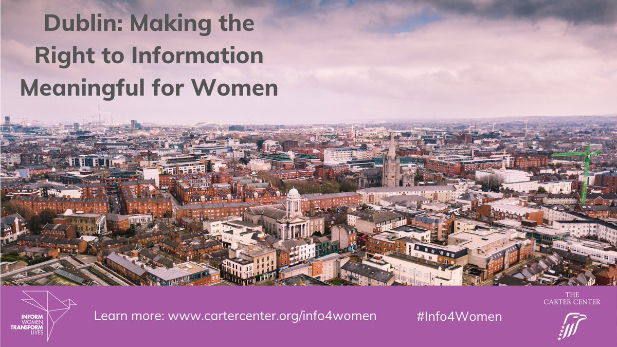 #Dublin supports #IWD2023 & @CarterCenter's #InformWomenTransformLives Campaign. See: neicwomen.ie & cartercenter.org/infor4women. #info4women #neic #empower @LordMayorDublin @DubCityCouncil @NEIC_Dublin @hazechu @AlisonGilliland @janice_boylan @JanetPHorner @JulietteViode
