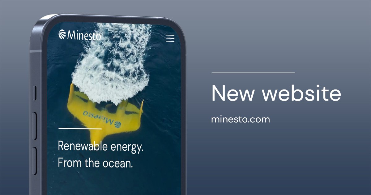 Our new #website is now LIVE! Check out minesto.com and let us know what you think😉