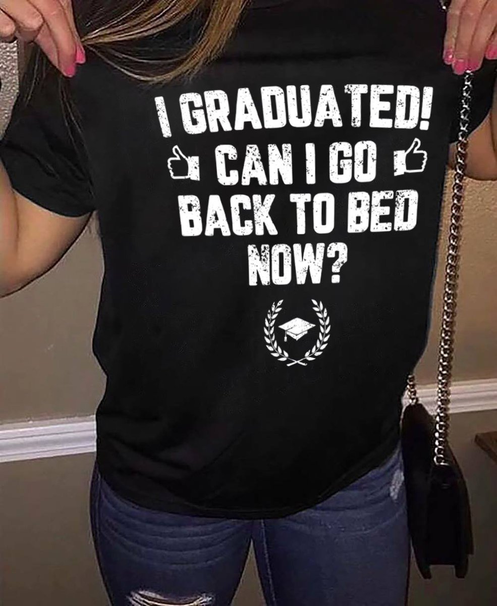 Graduating soon? Commemorate this special milestone with our exclusive graduation t-shirts! Stylish, comfortable, and the perfect way to celebrate your achievements. #graduationtshirt #classof2023 #celebrateachievements
Order here: ducon.space/funny-can-i-go…