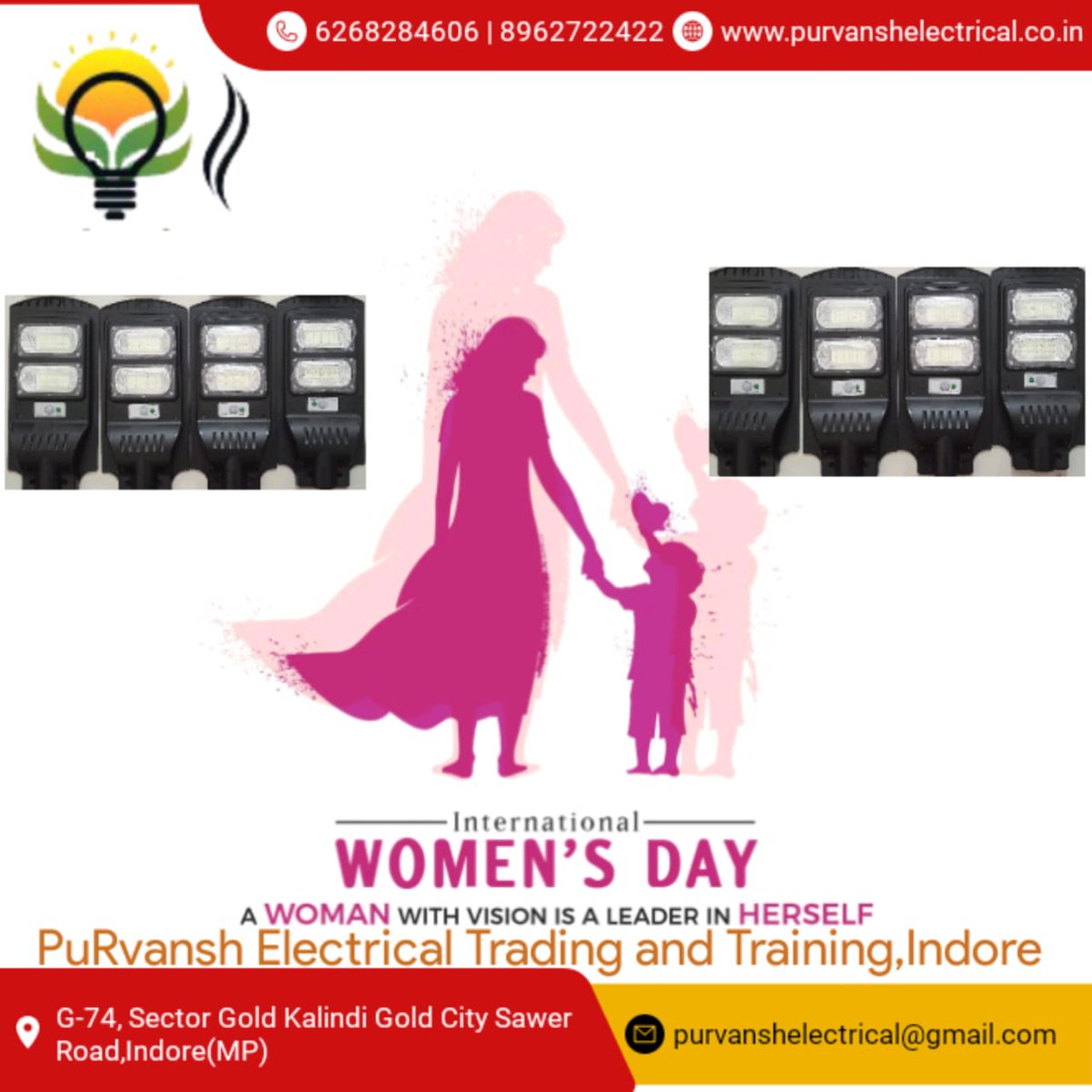 Wish you Very Happy Women's Day. 'It is global celebrating the social, economic, cultural and political achievements of women #womenempowerment #humanresource #solarstreetlight #womenchangemakers
