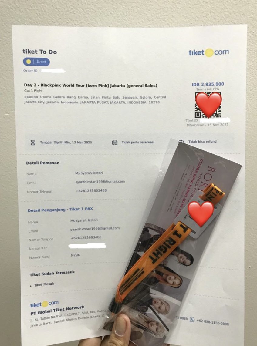 syarah_lestari's tweet photo. WTS/Want To Sale

1 Tiket konser Blackpink Born Pink in Jakarta (Day 2)

CAT 1 Right
Price : Rp 2.000.000 dari harga Rp 2.935.000 (open nego)
- COD Venue
- Tiket sudah jadi wristband

Yang berminat boleh DM 😊

#WTB #BLACKPINKinJKT #BLACKPINK_BORNPINK #BORNPINKJakarta #BORNPINK https://t.co/m91zLDUXve