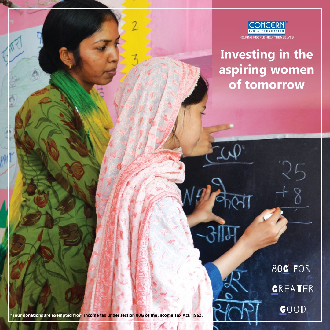 ConcernIndia_'s tweet image. Donate towards #GirlChildEducation with Concern India Foundation and avail the benefits of tax exemption under section 80G of the Income Tax Act,1962 #concernindiafoundation #internationalwomensday #kavitagugnanishah #80Gforgreatergood #Savetax #educateagirls #80G #donateforher