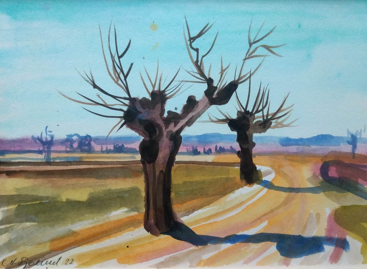 Willows 30x40 cm.
#WomensArt #Willow #stevns #watercolorart #art 
annettesjoelund.dk