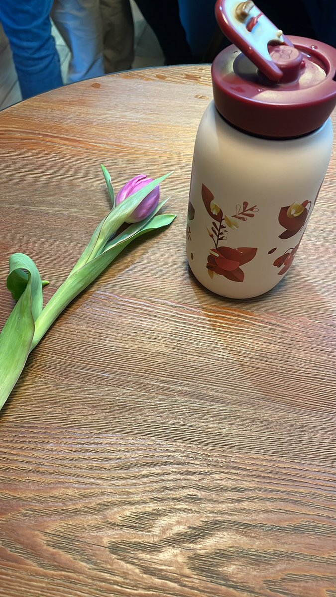 Nice way to start international women’s day here in Cluj. The super hipster guys at the cafe next to the hotel are giving all women a tulip and homemade chocolate. Now to <a href="/NeurotechEU/">European University of Brain and Technology</a> Women’s Day event #InternationalWomenDay2023
