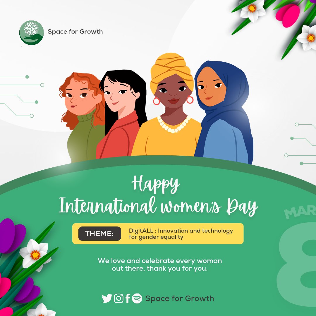 Spacefor_Growth's tweet photo. Happy International Women’s day!💚🎉🎉
.
.
#8march #WomenDay2023 #womenshealth https://t.co/16Y52d8kMk