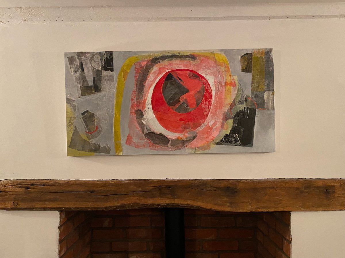 mccabe_ruth's tweet photo. The commissioned collage in situ. I had made it the other way up, so it's interesting to see how the owners 'get it'. Looking forward t seeing it one day. https://t.co/g9lKOEuLNA
